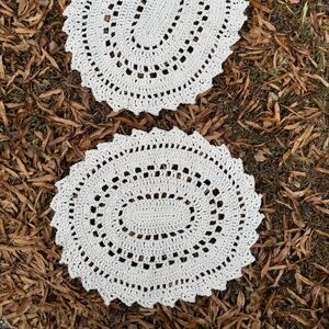 Handmade Ecru Crochet Placemats